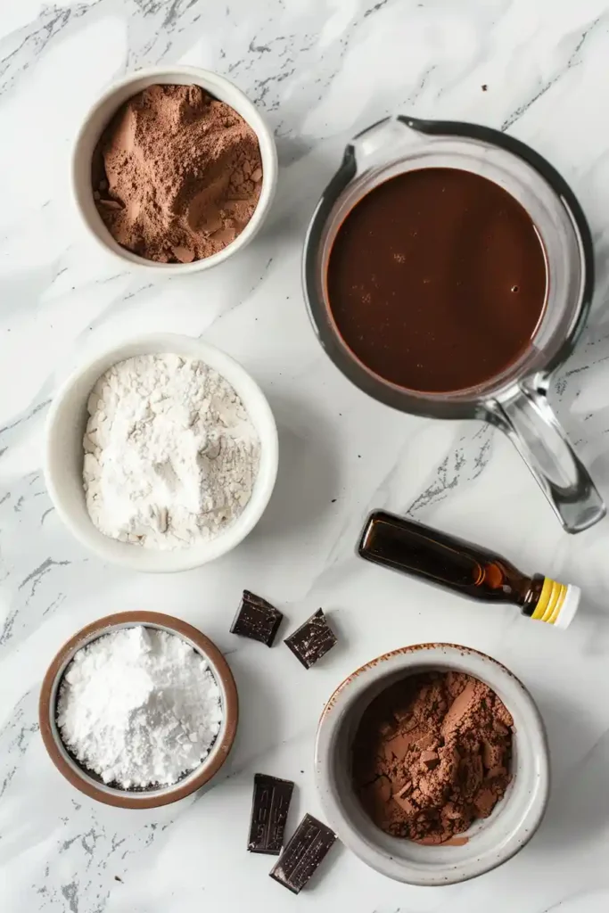 Close-up of creamy chocolate mousse with airy whipped texture.