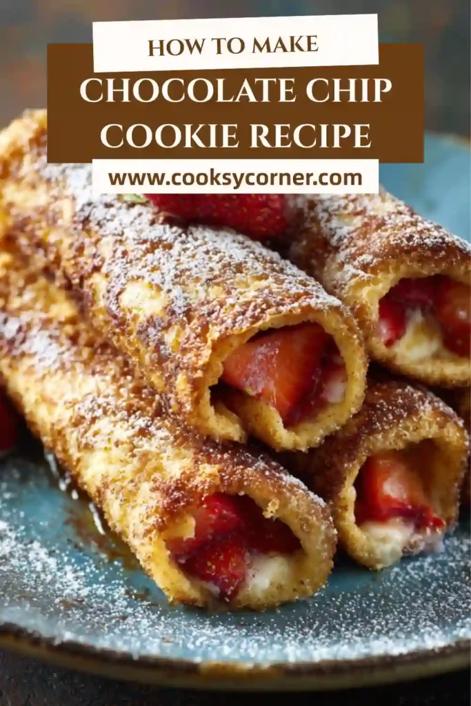 Easy French toast roll ups filled with banana and peanut butter, golden and crispy.