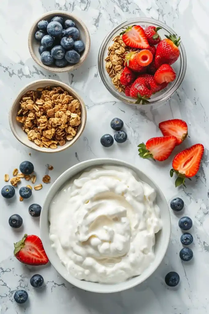 Homemade frozen yogurt bark served as a refreshing snack.