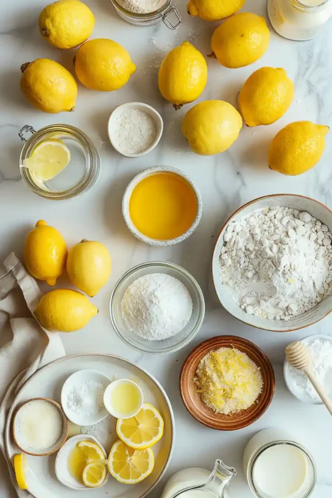 Homemade glazed lemon cake with fresh citrus flavor.