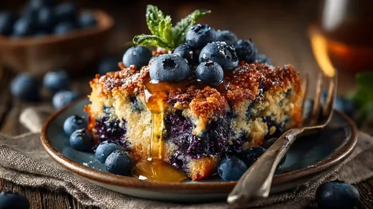 Healthy Blueberry Baked Oatmeal