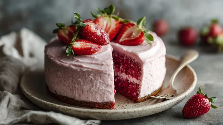 Homemade Strawberry Cake Soft & Fresh