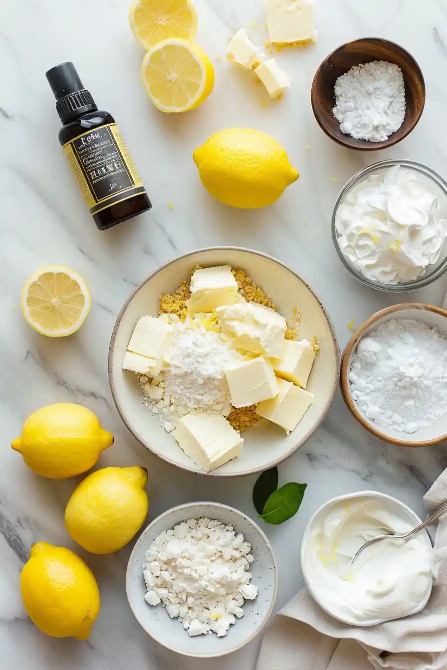 Close-up of lemon cheesecake with soft texture and bright lemon topping.