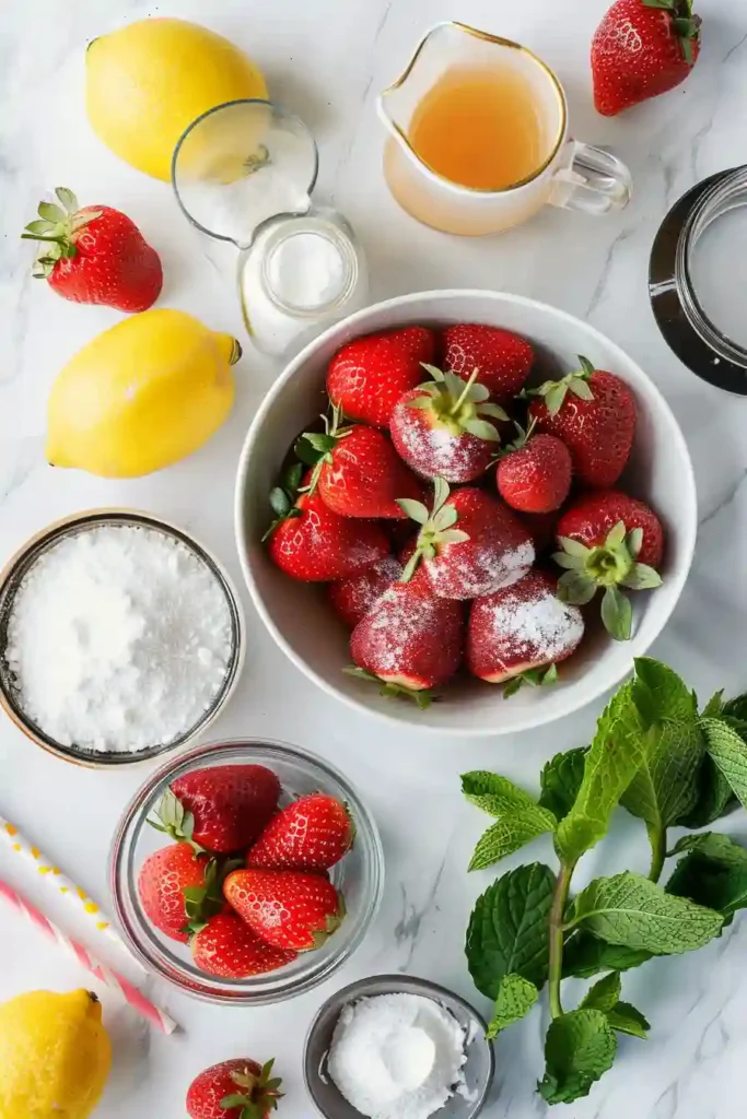 Homemade no bake strawberry dessert cups with juicy strawberries and smooth whipped cream layers.