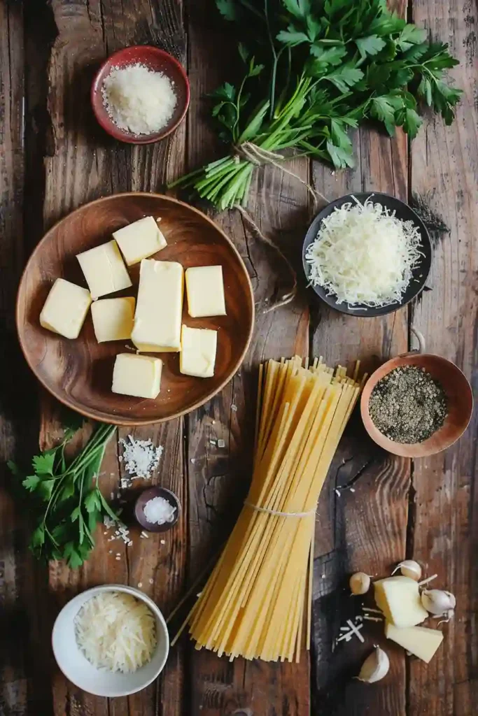 Budget-friendly pasta dish with creamy butter sauce and black pepper.