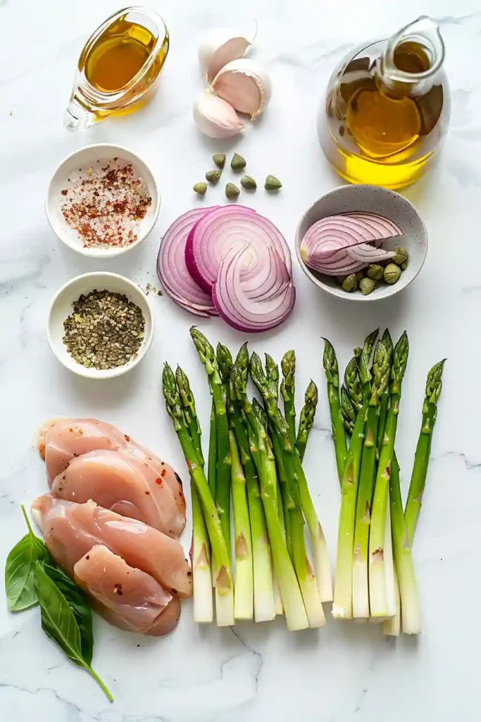 Oven-roasted balsamic chicken and vegetables arranged on a sheet pan for a quick dinner.