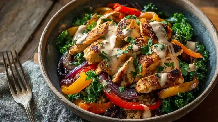 Sheet Pan Chicken Fajita Bowls