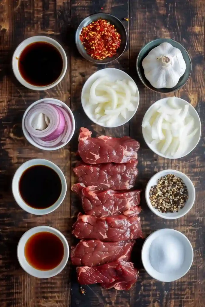 Homemade sizzling beef with onions in a flavorful stir-fry sauce.