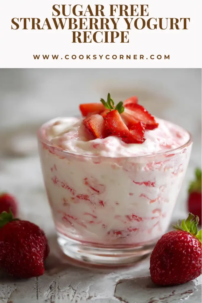 Close-up of healthy strawberry yogurt made with Greek yogurt and fresh fruit, smooth and vibrant.