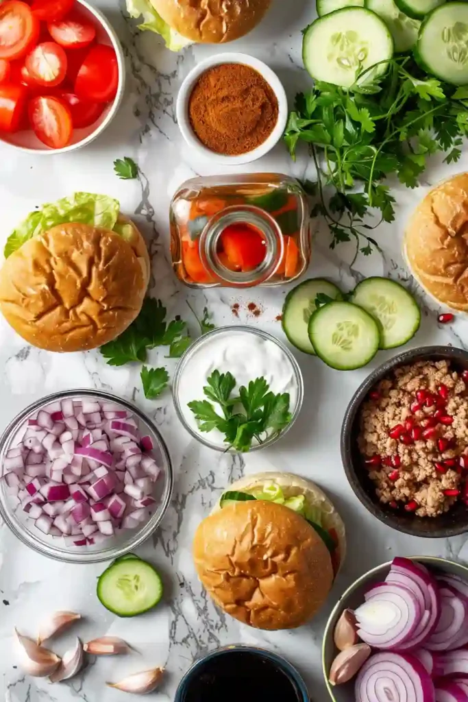 Sweet and Tangy Chicken Burgers served on whole wheat buns with fresh vegetables and lettuce. The burgers look juicy and flavorful with a glossy glaze.