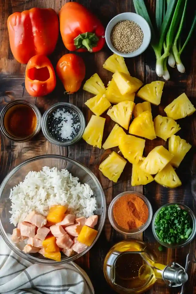 Homemade teriyaki chicken stuffed peppers served warm with sesame seeds and fresh garnish.