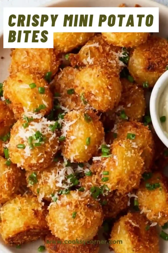 Oven roasted crispy mini potatoes with spices and herbs, perfectly golden and ready to serve as a snack or appetizer.