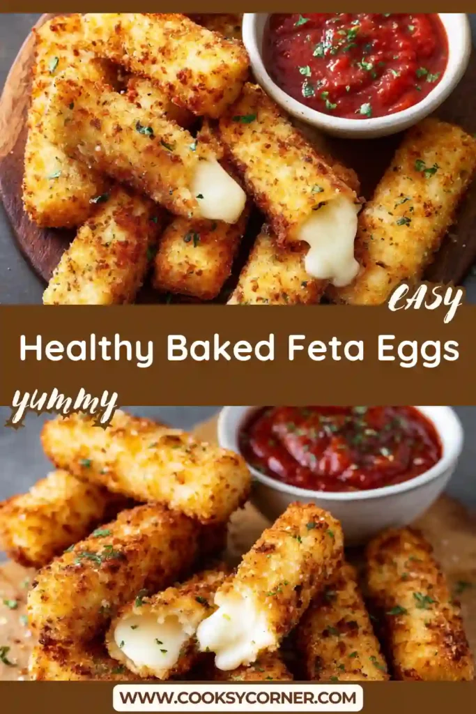 Homemade Air Fryer Mozzarella Sticks arranged on a serving plate with marinara dipping sauce. The cheesy appetizer has a crispy panko crust and gooey interior.