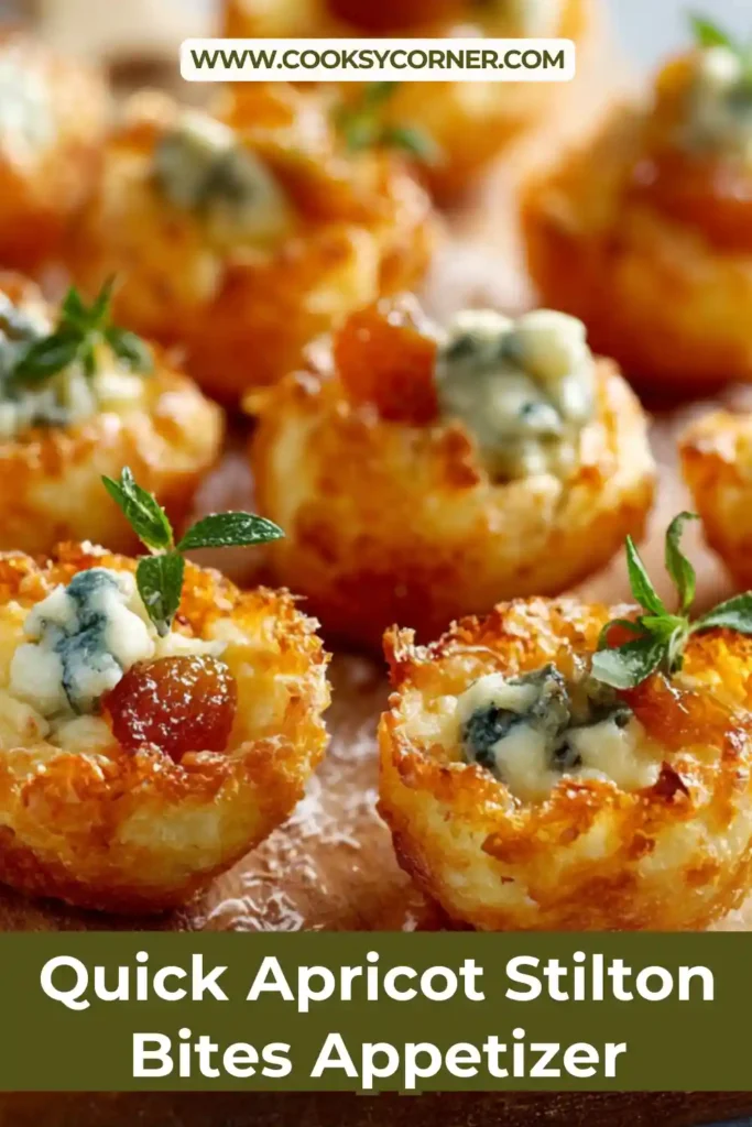 Gourmet apricot cheese bites drizzled with agave syrup and garnished with fresh thyme. Ideal finger food for entertaining.