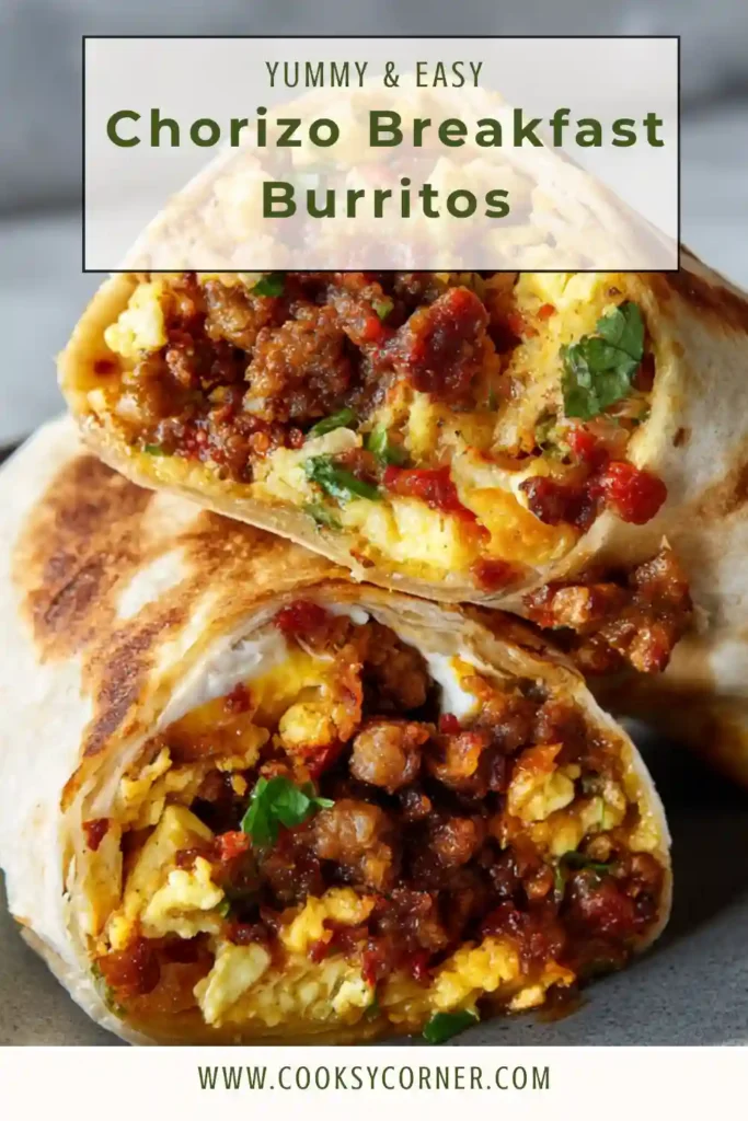 Freshly toasted breakfast burritos stuffed with fluffy eggs, beef chorizo, potatoes, and Oaxaca cheese. A delicious Mexican-inspired breakfast recipe for busy mornings.