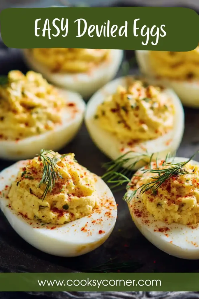 Easy Deviled Eggs made with mayonnaise, mustard, and pickle relish. This classic appetizer recipe is ideal for brunches, gatherings, and festive meals.