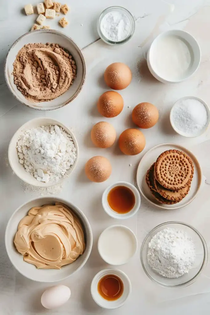 Elegant Lotus Biscoff Cake decorated with smooth buttercream frosting and cookie crumbs. The cake features warm caramelized flavors and a moist texture.