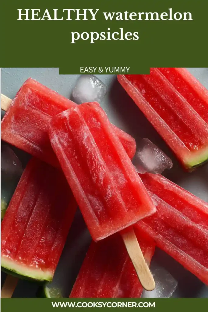 Refreshing homemade Watermelon Popsicles made with fresh watermelon and lime juice frozen in popsicle molds. These healthy summer popsicles are naturally sweet and vibrant.