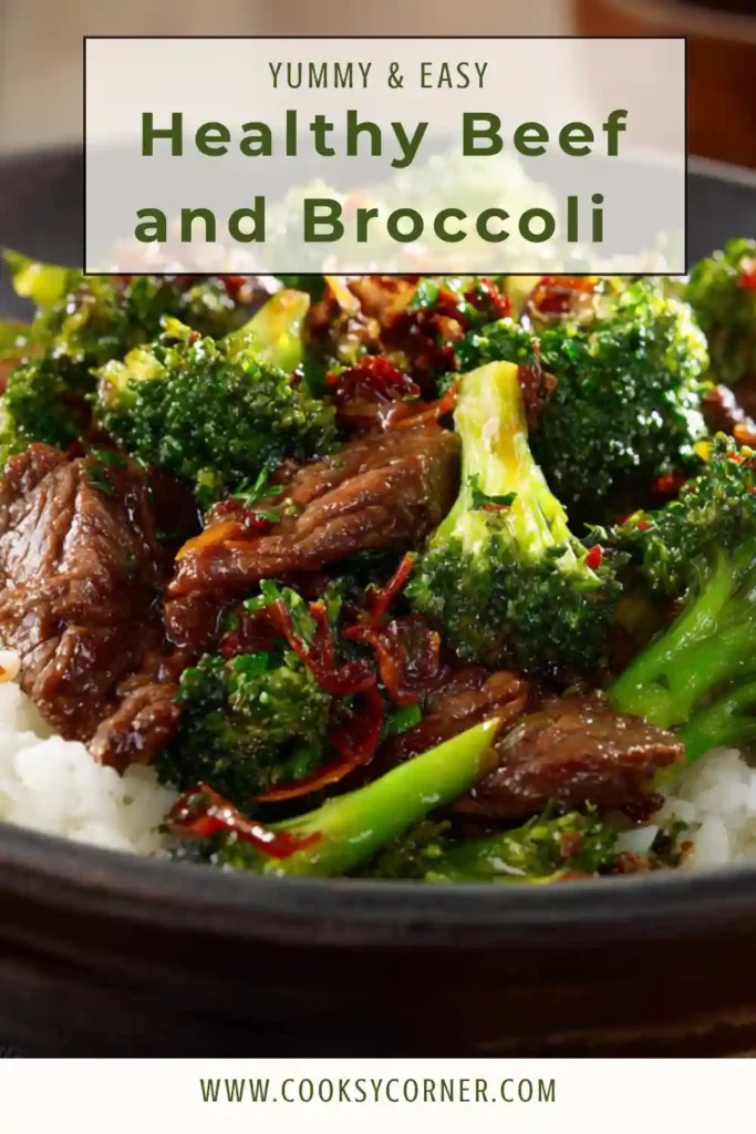 Freshly cooked healthy beef and broccoli recipe served over rice with a flavorful sauce.
