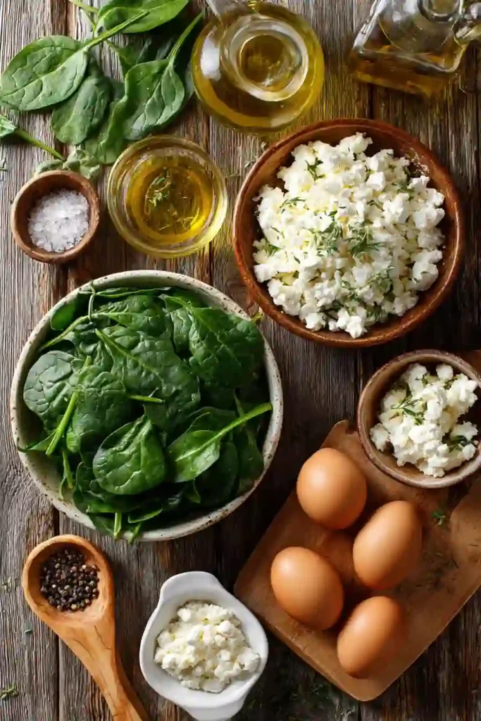 Healthy Spinach Egg Muffins arranged on a serving plate. These baked egg cups are packed with protein and perfect for make-ahead breakfasts.