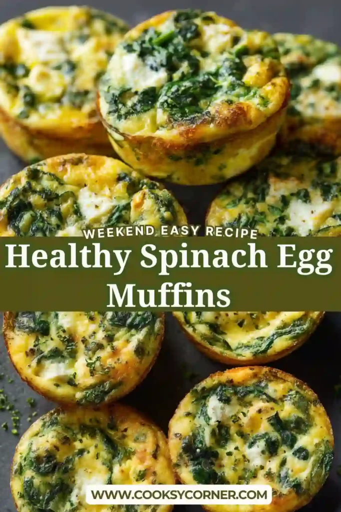 Homemade Spinach Egg Muffins with fluffy eggs, vibrant spinach, and creamy feta cheese. Easy meal prep breakfast muffins ready in under 30 minutes.