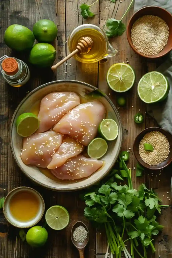 Tender grilled Honey Lime Chicken coated in a glossy honey lime glaze with fresh cilantro garnish. A delicious citrus chicken recipe perfect for family dinners.