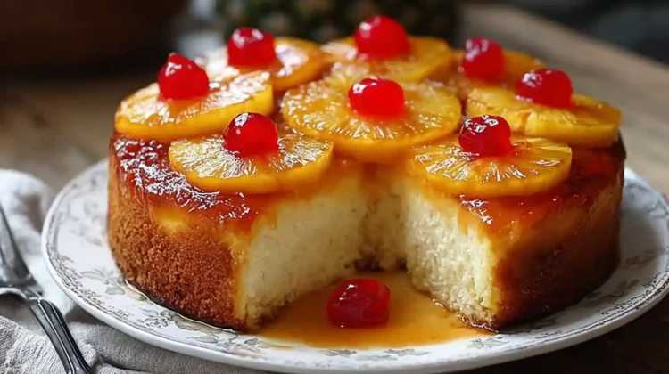 Pineapple Upside Down Cheesecake Cake