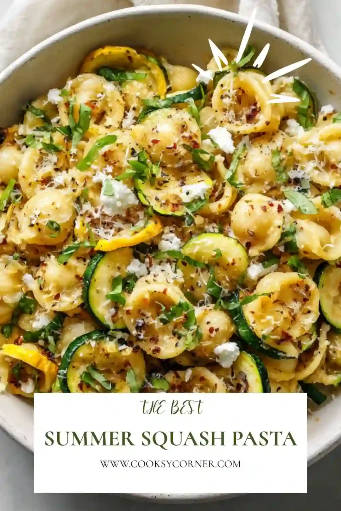 Tender pasta mixed with zucchini, yellow squash, basil, and crumbled goat cheese. This brown butter pasta recipe is light, flavorful, and easy to prepare.