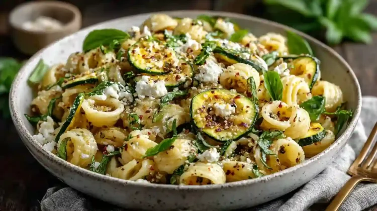 Summer Squash Pasta with Brown Butter & Goat Cheese