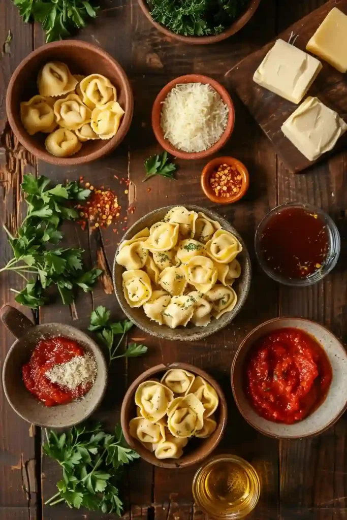 Cheesy Tortellini Party Snacks baked until crispy and served warm with marinara dipping sauce. Delicious appetizer recipe ready in 30 minutes.