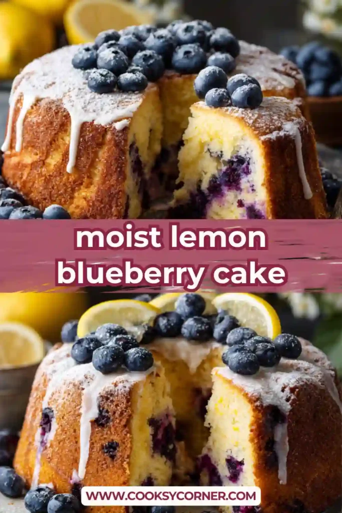 Moist Lemon Blueberry Cake slices served with rich cream cheese frosting and sweet blueberry filling. This homemade citrus dessert is bright, fluffy, and perfect for celebrations.