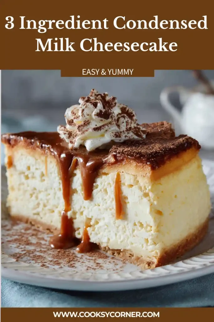 Creamy 3 ingredient cheesecake topped with fresh berries and sliced neatly. The dessert has a smooth center and lightly golden crust.