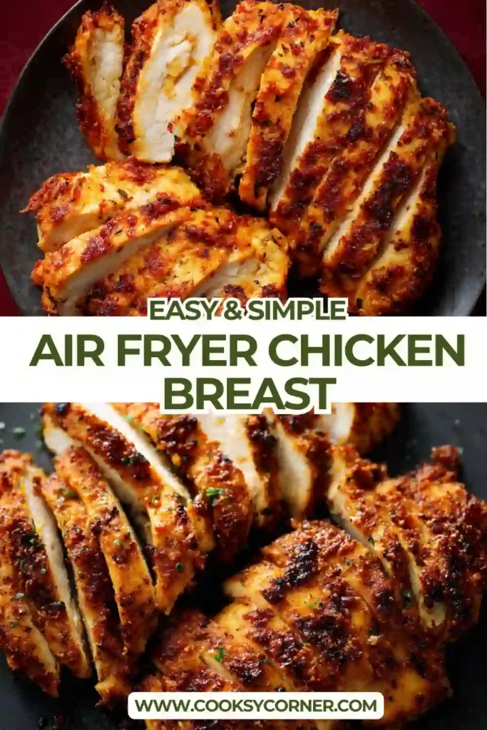 Perfectly cooked Air Fryer Chicken Breast with paprika seasoning and tender interior. This easy chicken recipe is ideal for meal prep and family dinners.