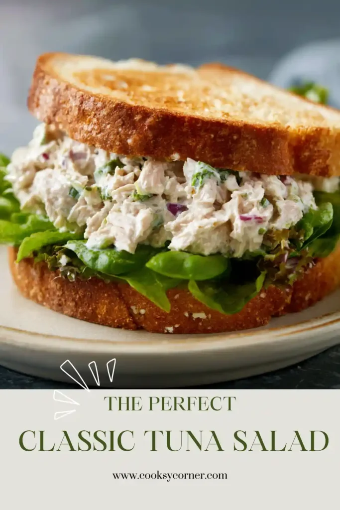 Classic tuna salad sandwich filling made with tuna, mayonnaise, celery, and Dijon mustard. Ideal for quick lunches and meal prep.