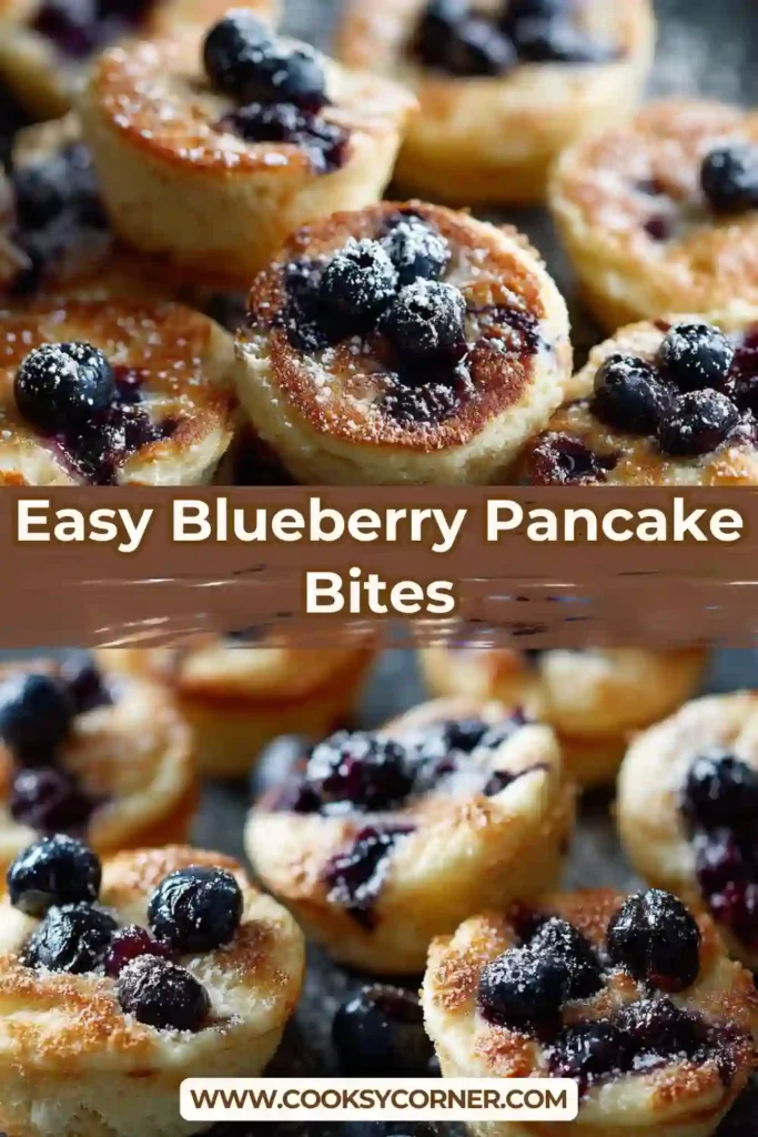 Mini blueberry pancake muffins baked until golden brown and drizzled with icing.