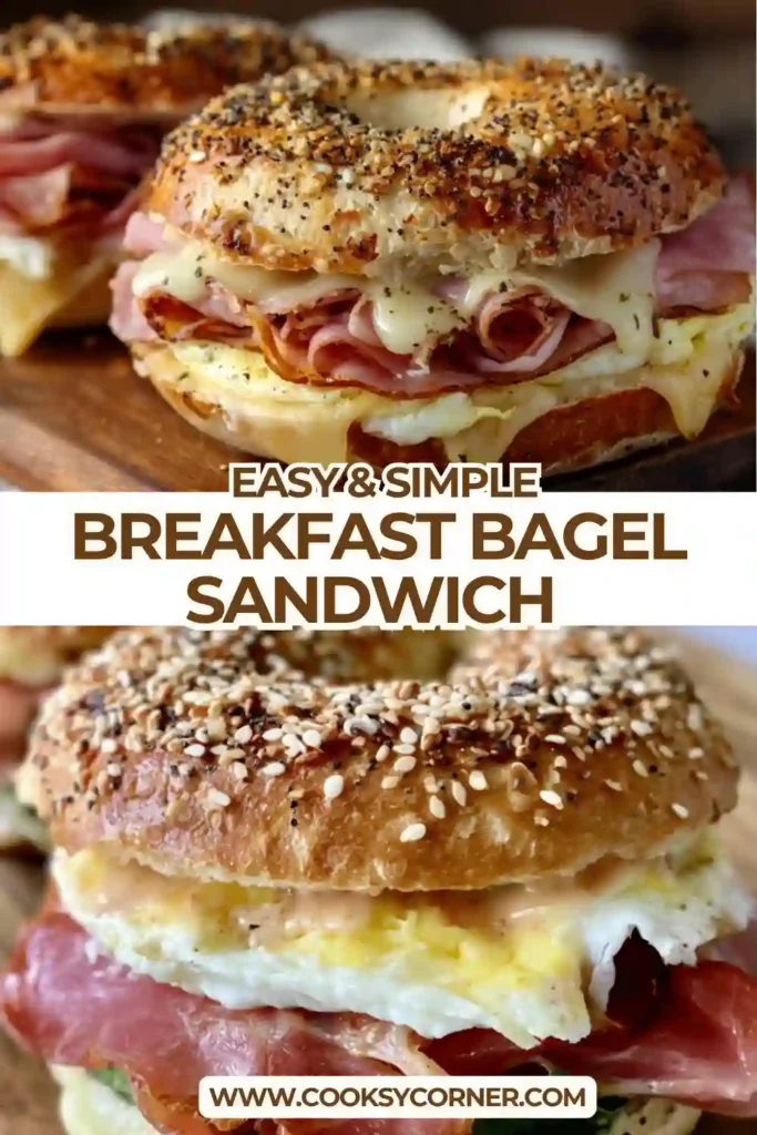 High-protein breakfast bagel sandwich filled with fluffy eggs, mozzarella cheese, and savory halal deli meat.