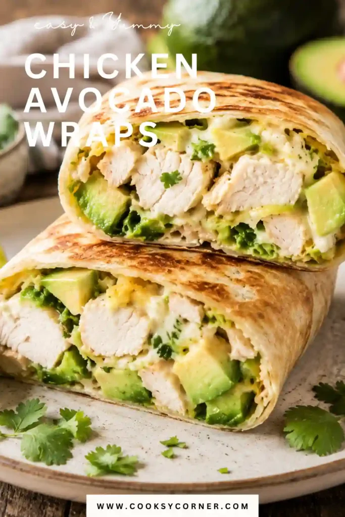 Homemade Chicken Avocado Wraps toasted until golden brown and filled with juicy chicken and creamy avocado.