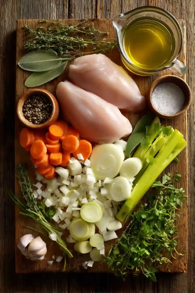 Easy chicken soup recipe garnished with fresh parsley and black pepper. This hearty homemade chicken soup is packed with wholesome ingredients and flavor.