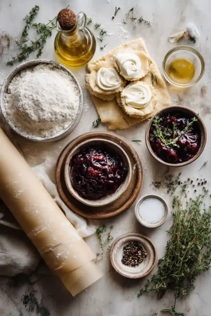 Holiday appetizer featuring crispy pie crust, rich Brie, and sweet cranberry topping. These cranberry Brie bites are ideal for festive gatherings and celebrations.