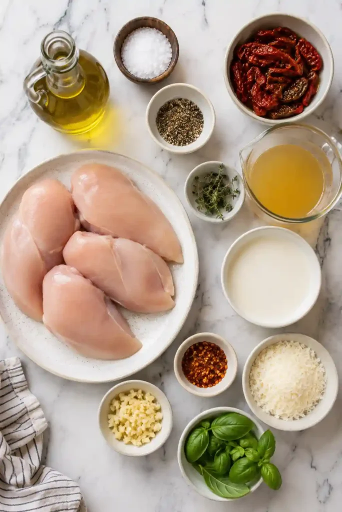 Marry Me Chicken served on a platter with rich cream sauce and basil garnish. A hearty family-friendly chicken recipe perfect for any occasion.