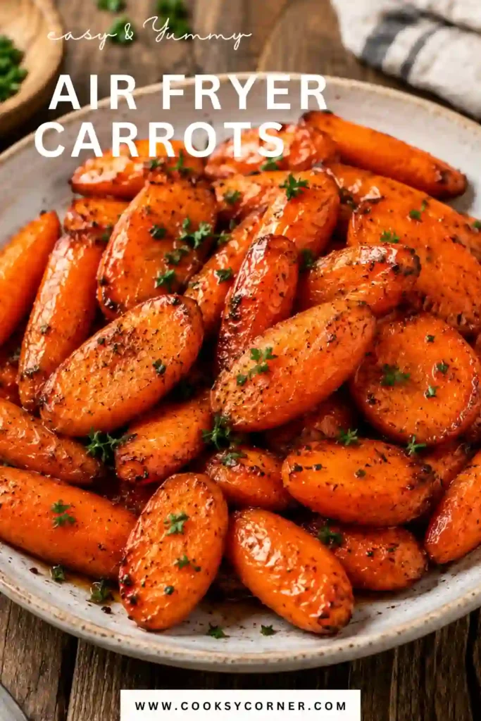 Easy Air Fryer Carrots coated in honey butter and Italian seasoning, cooked until tender with lightly caramelized edges. This quick vegetable side dish is colorful, flavorful, and perfect for family dinners.