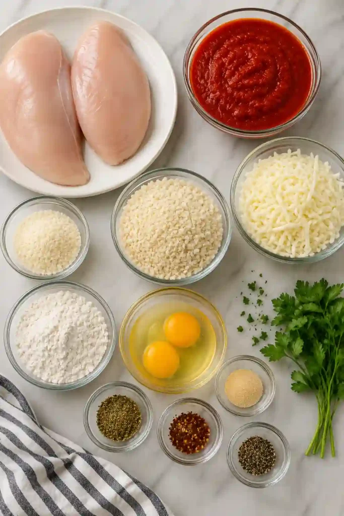 Golden breaded chicken cutlets topped with bubbling cheese and tomato sauce. This Air Fryer Chicken Parmesan is flavorful and satisfying.