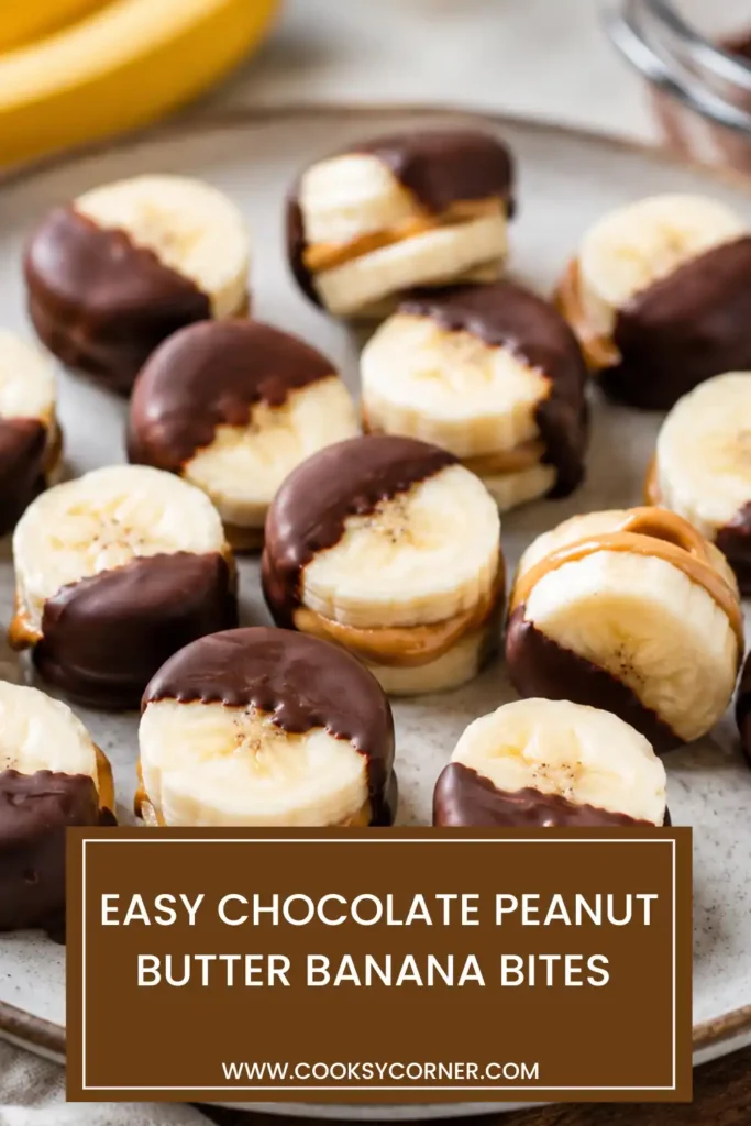Dark chocolate covered banana sandwiches filled with natural peanut butter. These frozen treats are easy to make and family-friendly.