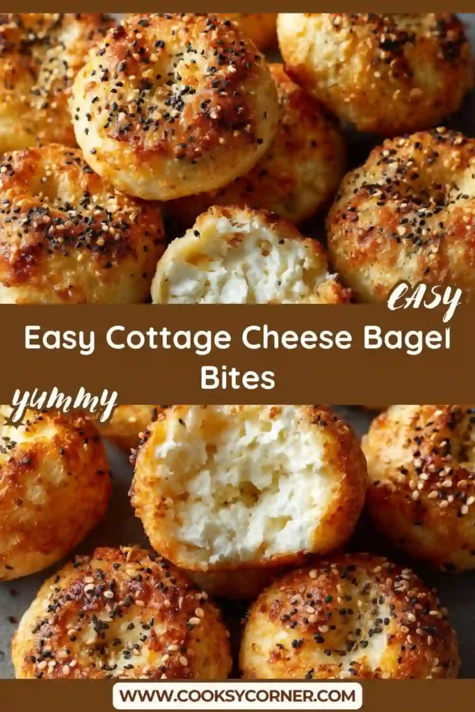 Air fryer Cottage Cheese Bagel Bites arranged on a serving platter with cream cheese dip.