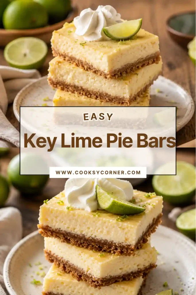 Homemade Easy Key Lime Pie Bars sliced into squares and served chilled. A refreshing dessert with smooth lime filling and crisp graham cracker base.