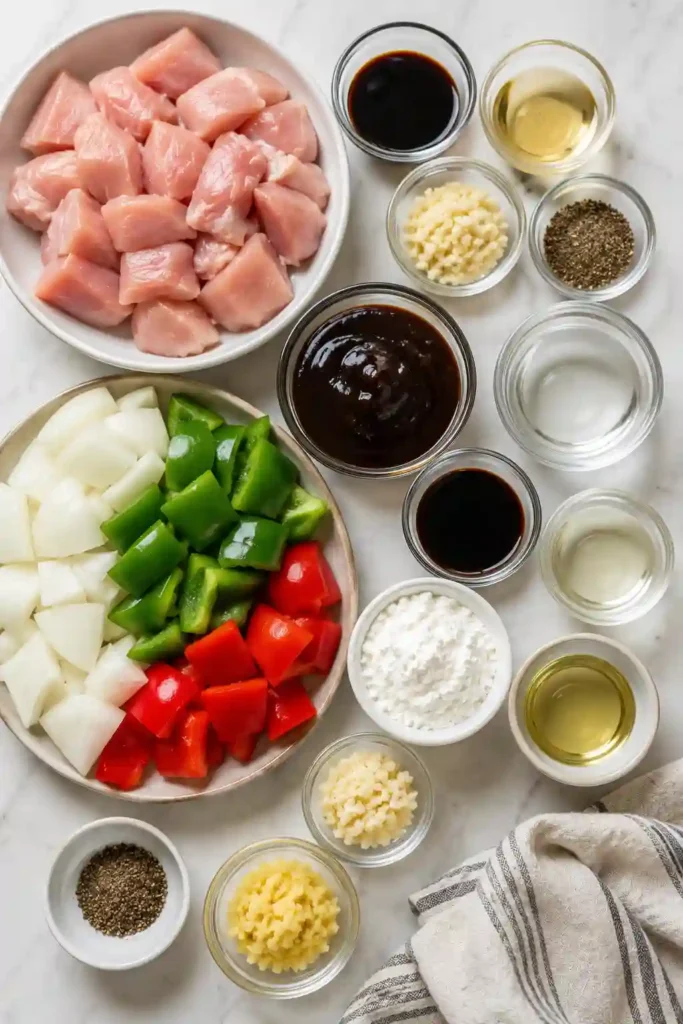 Tender chicken and bell peppers stir fried in a rich pepper sauce for a flavorful dinner. This easy pepper chicken recipe is perfect for busy evenings.