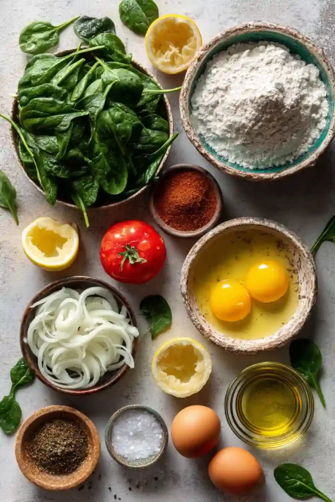 Freshly baked Spinach Fatayer with golden-brown crust and savory spinach filling served on a platter. Traditional Lebanese spinach pies made from scratch.