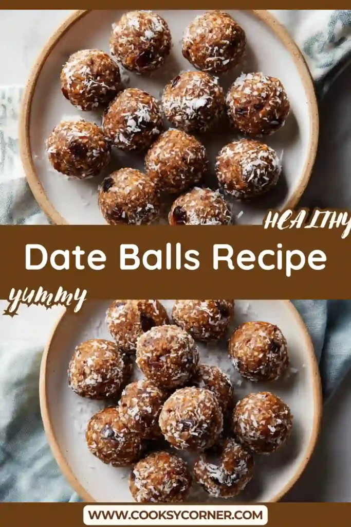 Homemade Date Balls made with Medjool dates, walnuts, and almond butter.