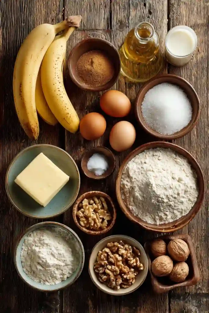 Thick slices of moist homemade banana bread served on a plate. Made with ripe bananas and simple pantry ingredients for a comforting homemade bake.