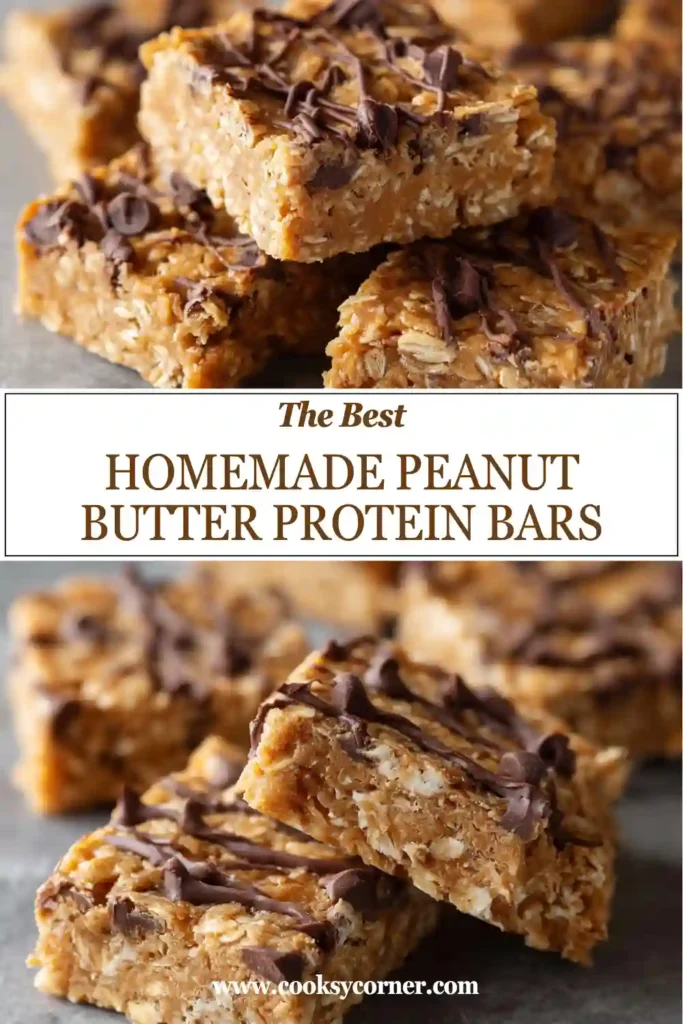 Chocolate chip peanut butter protein bars sliced into squares and arranged on parchment paper.
